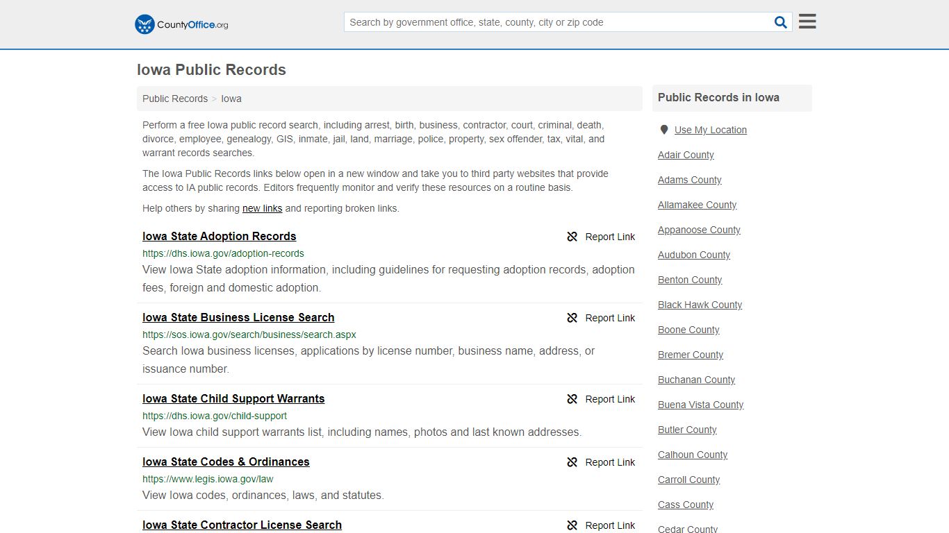 Public Records - Iowa (Business, Criminal, GIS, Property & Vital Records)